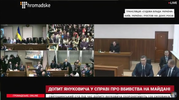 Висвітлювати допит Януковича у Києві акредитувалися 102 журналісти