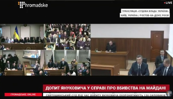 Висвітлювати допит Януковича у Києві акредитувалися 102 журналісти