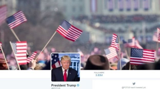 Twitter-акаунт Дональда Трампа опублікував фото з інавгурації Барака Обами