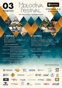 3 жовтня – у Києві фестиваль соціальної відеореклами Molodiya Festival'15