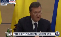 Прес-конференцією Януковича показує в прямому ефірі канал «112 Україна»