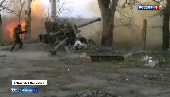 Канал &laquo;Россия-1&raquo; показав давнє відео полку &laquo;Азов&raquo; як запис обстрілу 9 травня 2017 року на Донбасі