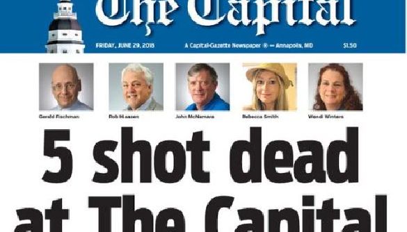 Американська Capital Gazette, в редакції якої сталася стрілянина, присвятила номер п’ятьом убитим співробітникам