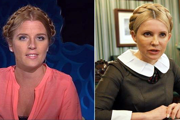 Шведская телеведущая заплела косу в поддержку Тимошенко (ФОТО)