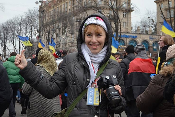 Журналисту Елене Билозерской охрана Майдана угрожала применением силы