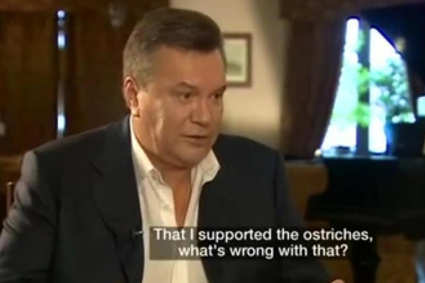 «Что плохого, что я поддерживал страусов?» – Янукович дал интервью ВВС (ВИДЕО)
