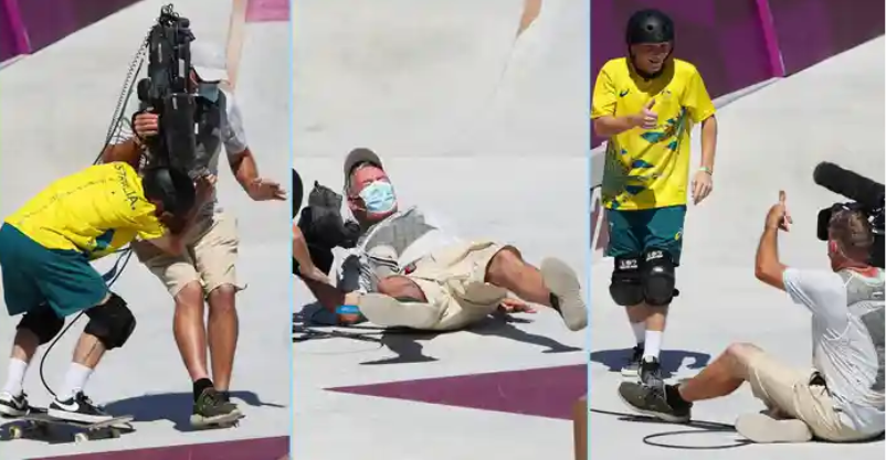 Скейтбордист з Австралії збив оператора під час заїзду на Олімпіаді (ВІДЕО)
