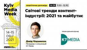 11-й Міжнародний медіафорум KYIV MEDIA WEEK та міжнародна аналітична компанія K7 Media презентують секцію про тренди світової контент-індустрії