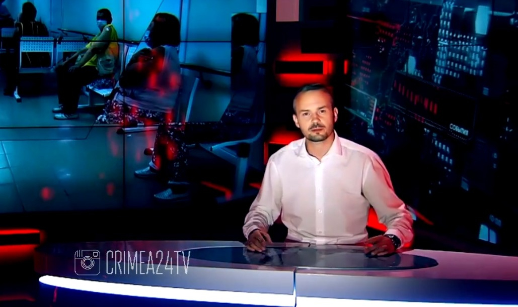На пропагандистському телеканалі «Крым 24» ведучий зачитав «антиковідний реп» (ВІДЕО)