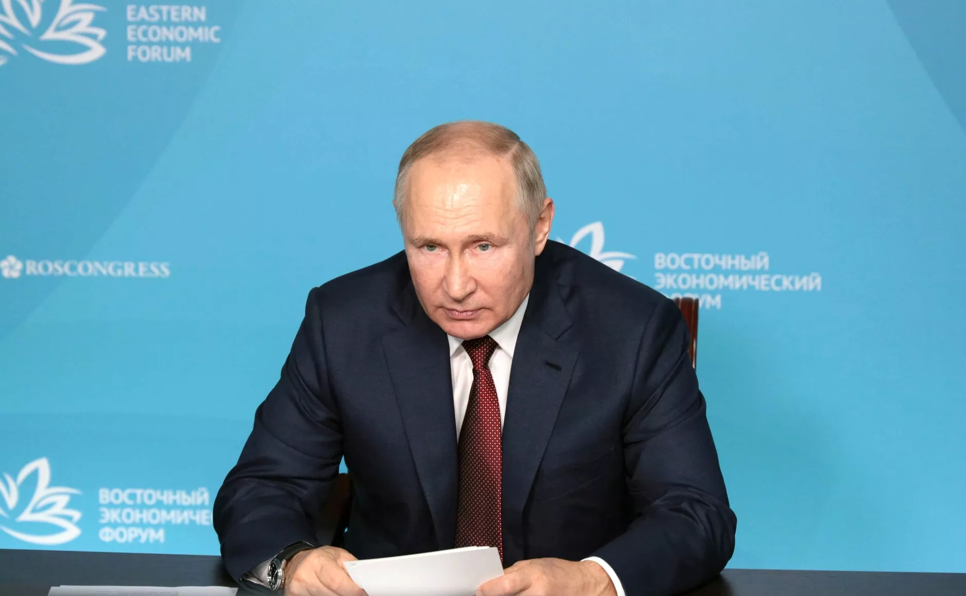Путін назвав Росію «миролюбною», а питання про ймовірний напад на Україну – провокацією