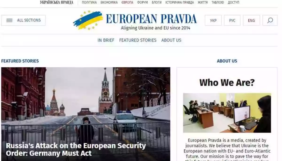 &laquo;Європейська правда&raquo; запустила англомовну версію сайту