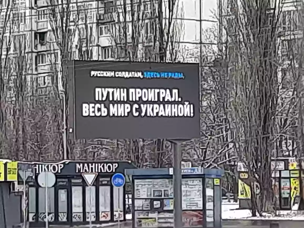 У Києві на білбордах росіян закликають не вбивати заради Путіна