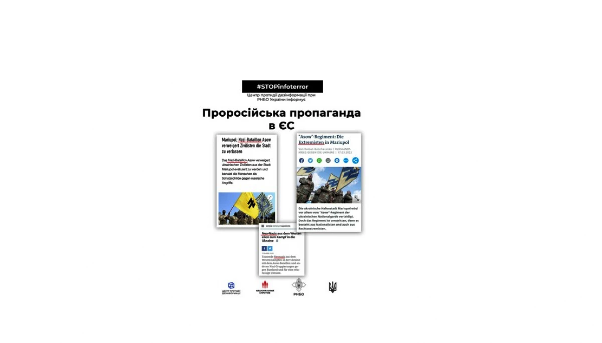 «Наці-батальйон Азов». У РНБО зафіксували російські наративи частини німецьких ЗМІ