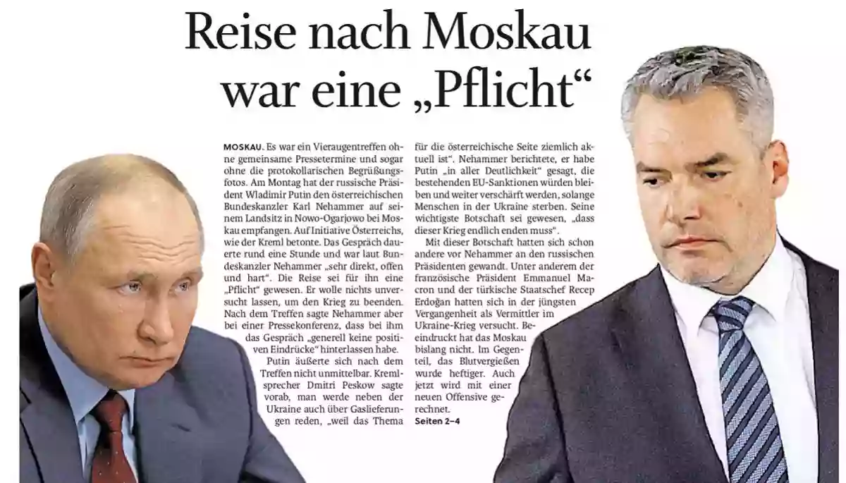 Поїздка у порожнечу: як європейські медіа писали про візит канцлера Австрії до Путіна