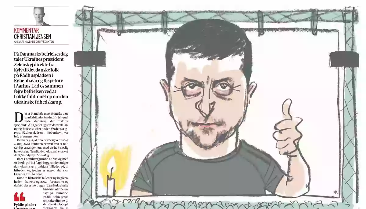 Дві данські газети в національне свято організували звернення Зеленського до данців