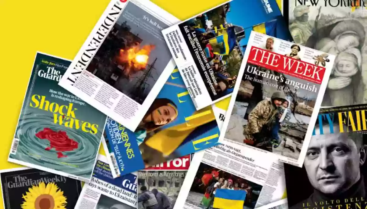 В Україні створили онлайн-бібліотеку обкладинок світових ЗМІ про російсько-українську війну