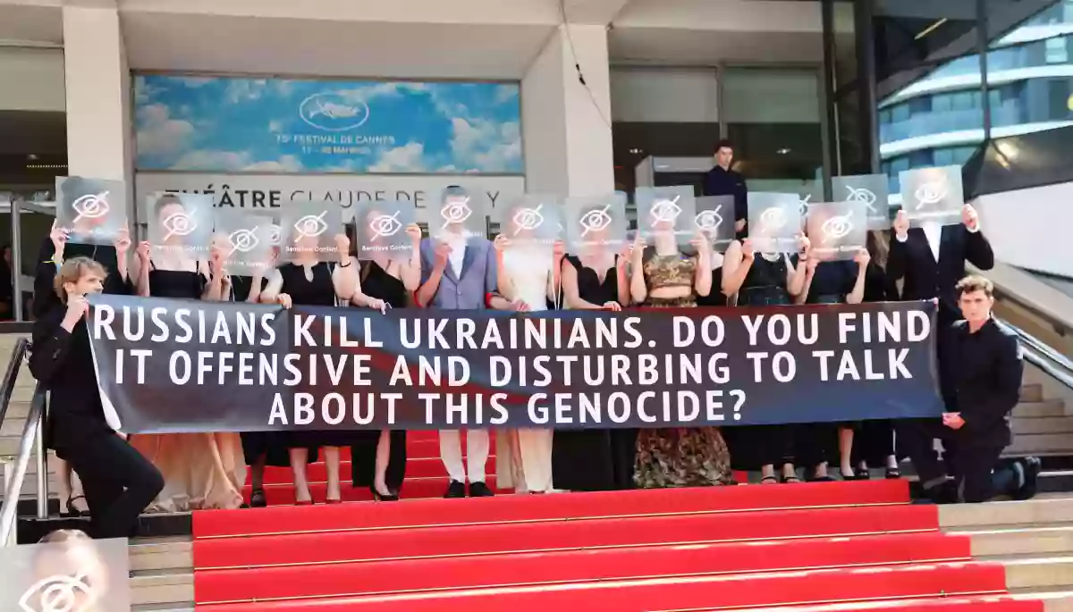 У Каннах команда фільму &laquo;Бачення метелика&raquo; провела акцію на підтримку України