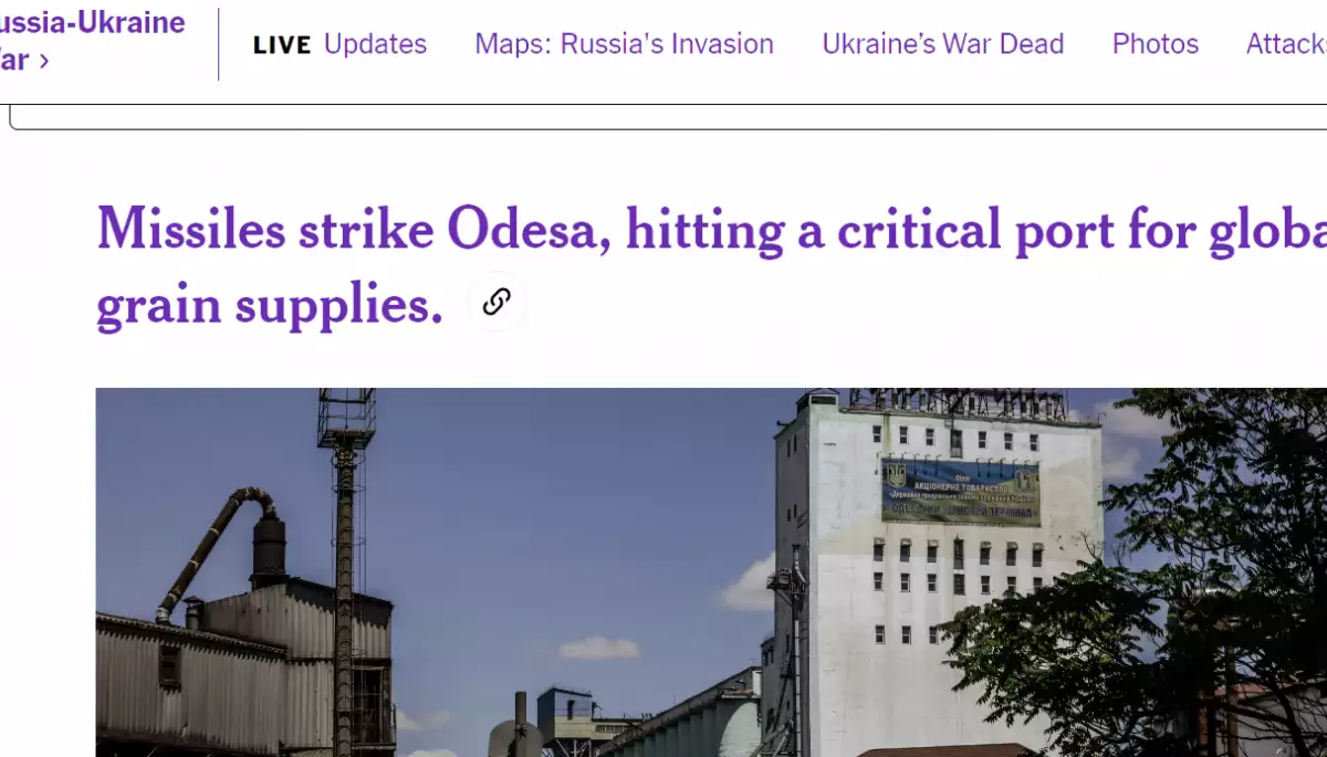 NYT опублікувала провокативну новину про обстріл РФ одеського порту &mdash; МЗС