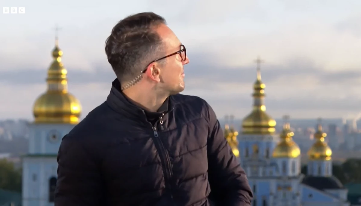 Російський обстріл Києва потрапив у прямий етер BBC (ВІДЕО)