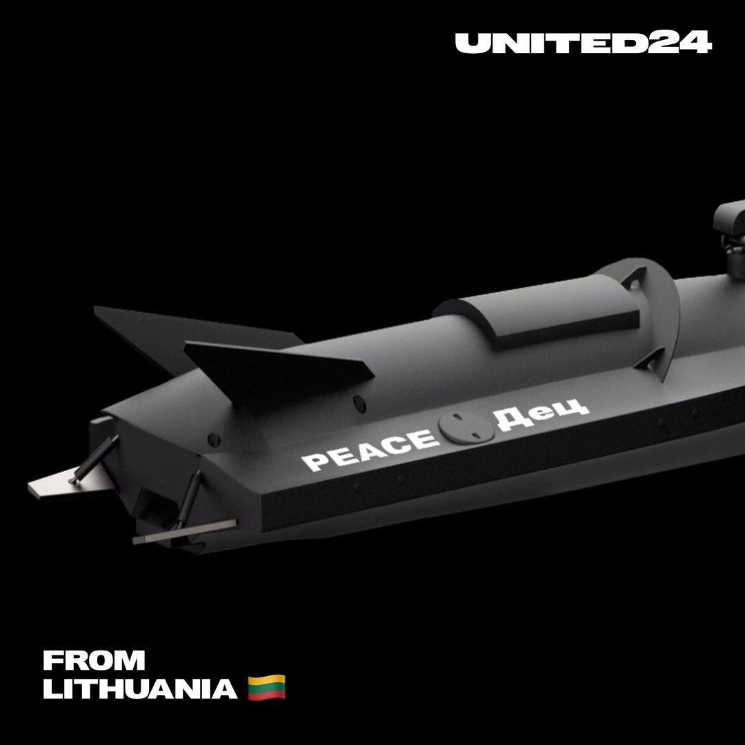 Peace Дец, Peace Да і Peace Дюк: Литовці зібрали кошти на три морські дрони для України з посланням «миру» РФ
