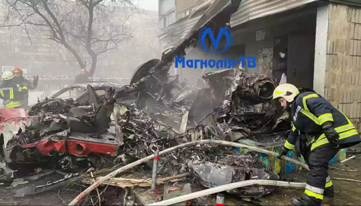 У Броварах упав вертоліт із керівництвом МВС на борту. Стали відомі імена загиблих