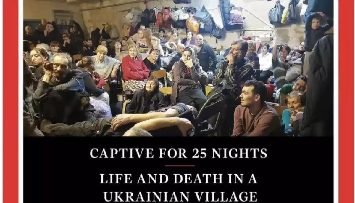 Журнал TIME опублікував на обкладинці фотографію з мешканцями села Ягідного, яких російські окупанти утримували у підвалі