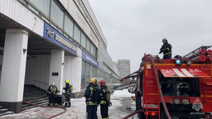 В Москві горіла будівля телеканалу, що належить Московському патріархату