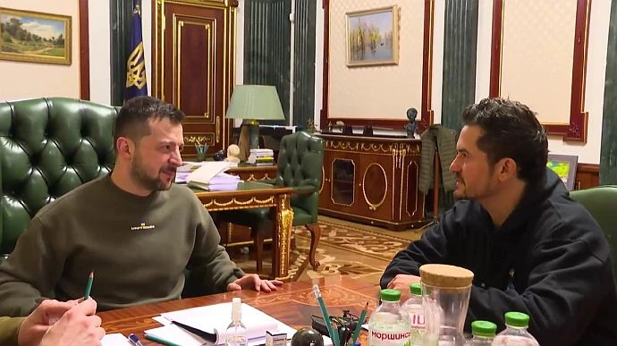 Зеленський зустрівся з актором Орландо Блумом та командою ЮНІСЕФ (ВІДЕО)