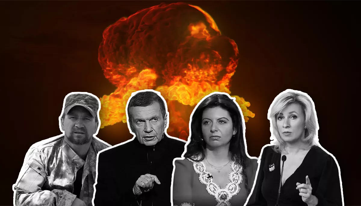 Ядерна риторика кремлівських пропагандистів: від &laquo;удару по Лондону&raquo; до вимог зупинити &laquo;атомне жахіття&raquo;