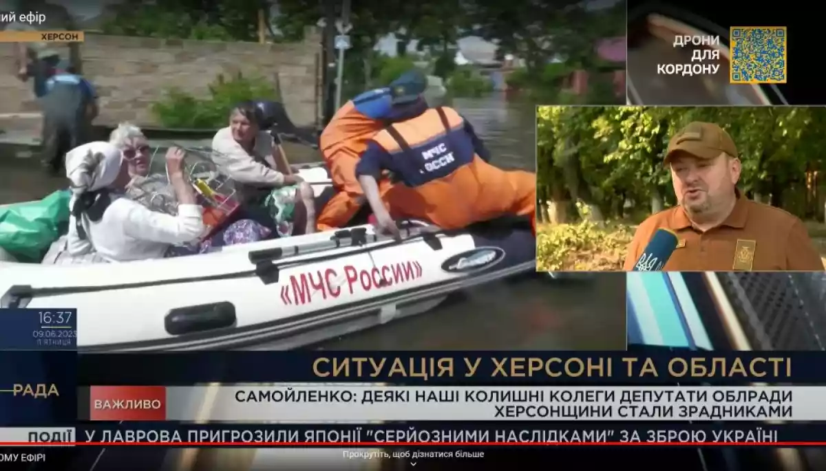 Канал «Рада» показав в ефірі марафону, як «МЧС России» проводить евакуацію на окупованій території. Кажуть — «людський фактор»