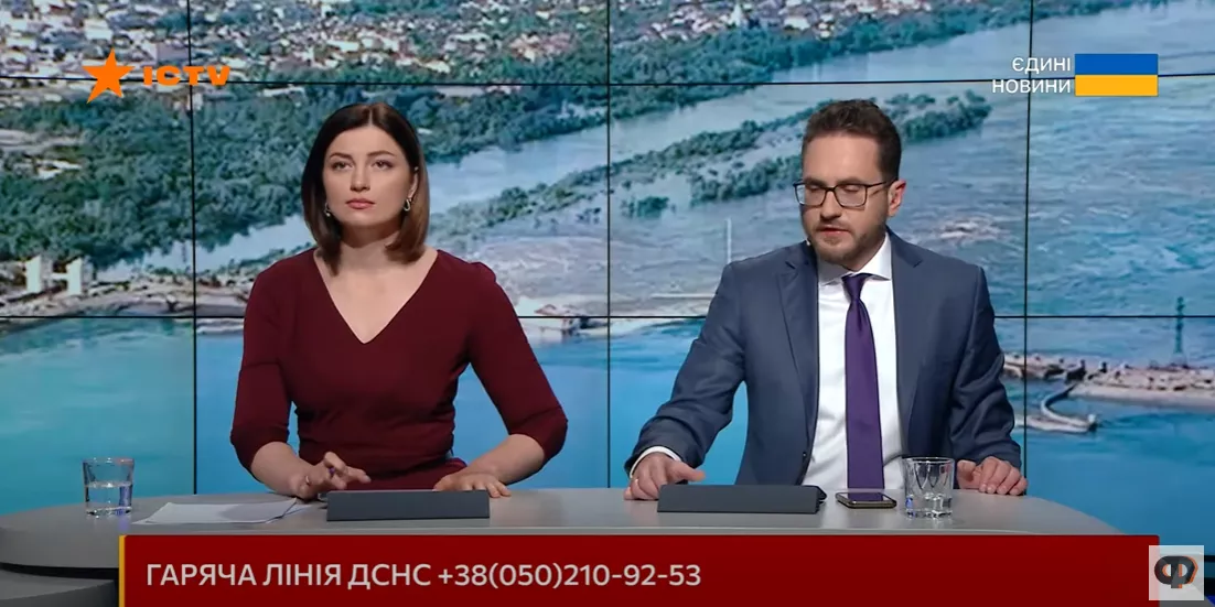 Телеграм замість журналістики. Як про знищення росіянами Каховської греблі повідомляв телемарафон &laquo;Єдині новини&raquo;