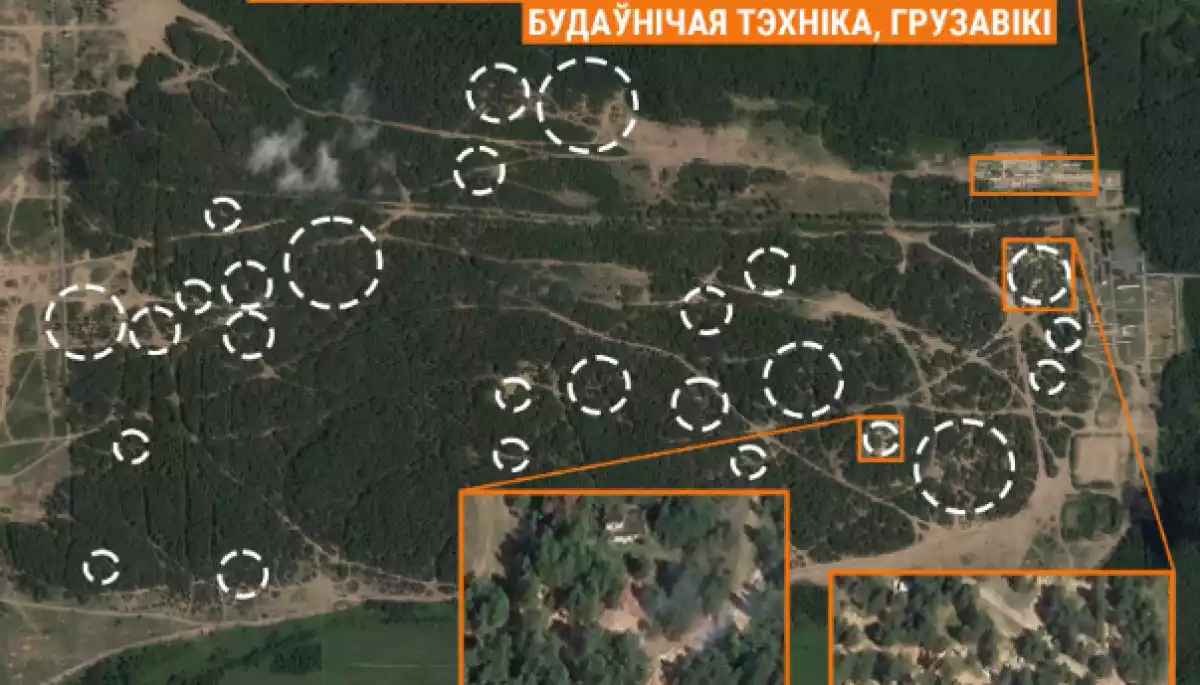 Білоруська служба &laquo;Радіо Свобода&raquo; опублікувала супутниковий знімок полігону поблизу табору &laquo;вагнерівців&raquo; (ФОТО)