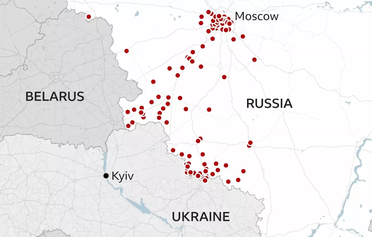 ВВС підрахувала, що цьогоріч дрони атакували Росію і Крим майже 200 разів. Деякі, вочевидь, вироблені в Україні