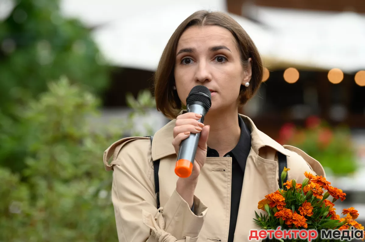 Тетяна Терен під час вшанування пам'яті Георгія Ґонґадзе: «Це не просто акція пам'яті нашого вбитого колеги, але й певний акт із закликом до справедливості»