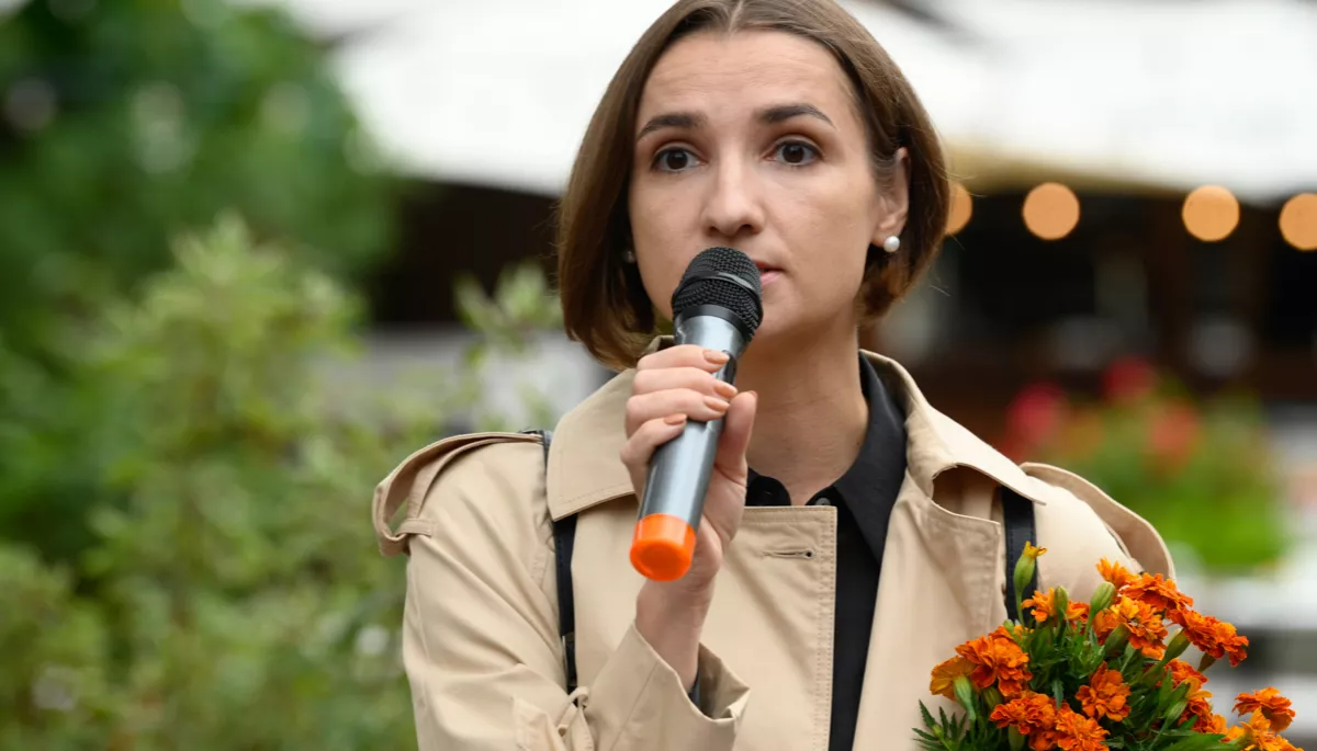 Тетяна Терен під час вшанування пам'яті Георгія Ґонґадзе: «Це не просто акція пам'яті нашого вбитого колеги, але й певний акт із закликом до справедливості»