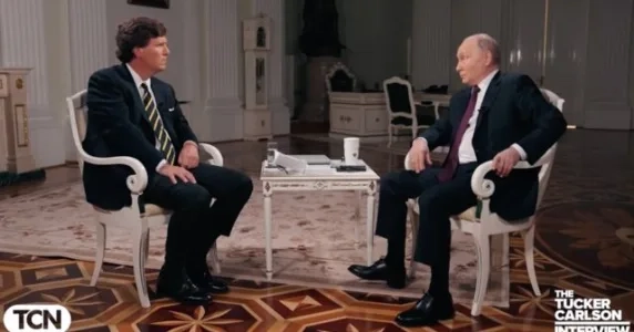 Дві години брехні та марень: дебанкінг &laquo;нашумілого&raquo; інтерв&rsquo;ю Путіна Такеру Карлсону