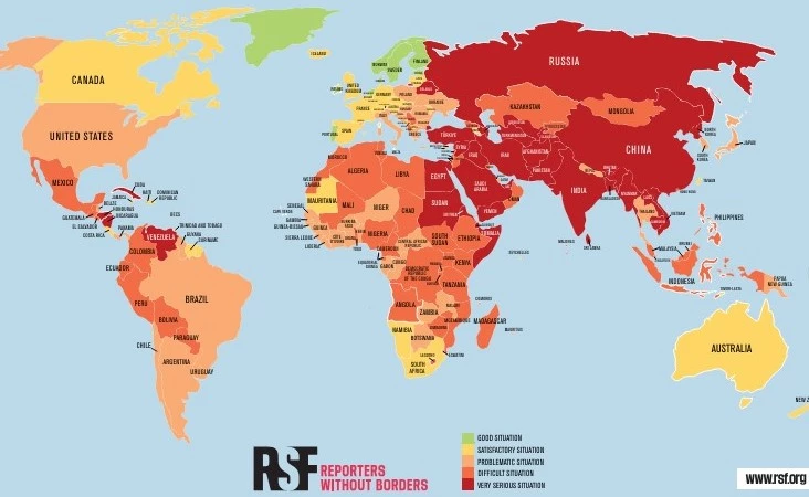 Україна піднялась на 18 позицій у світовому Індексі свободи слова