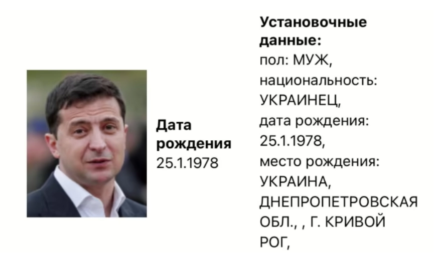 МВС Росії оголосило в розшук Володимира Зеленського