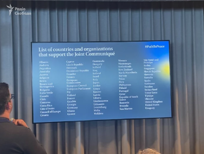 80 країн та 4 організації підписали спільне комюніке за результатами Саміту миру