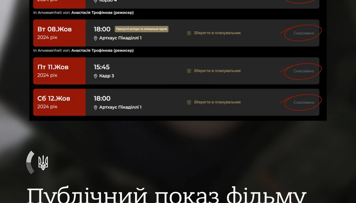 Цюрихский кнофестиваль скасував показ пропагандистського фільму «Росіяни на війні»