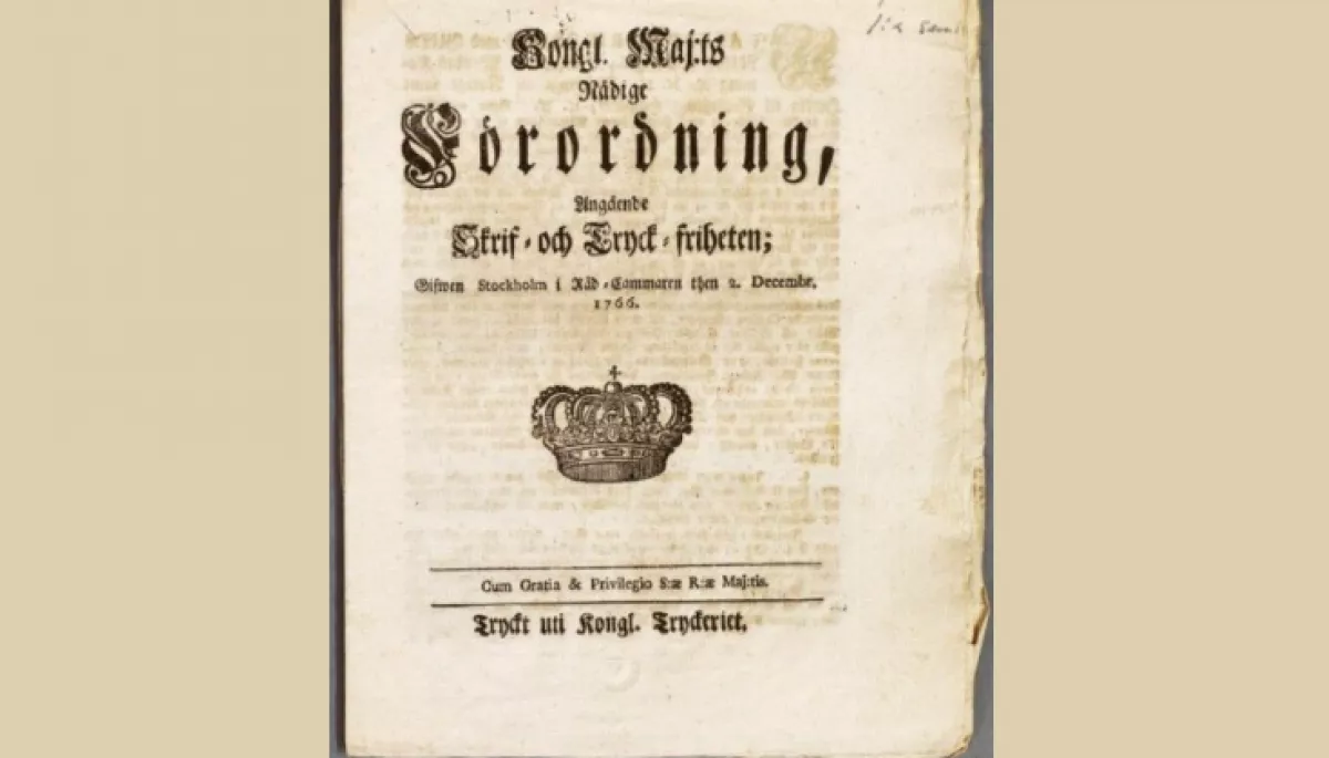 Шведські газети ще у ХVIII столітті отримали права, про які журналісти у багатьох країнах світу й досі лише мріють
