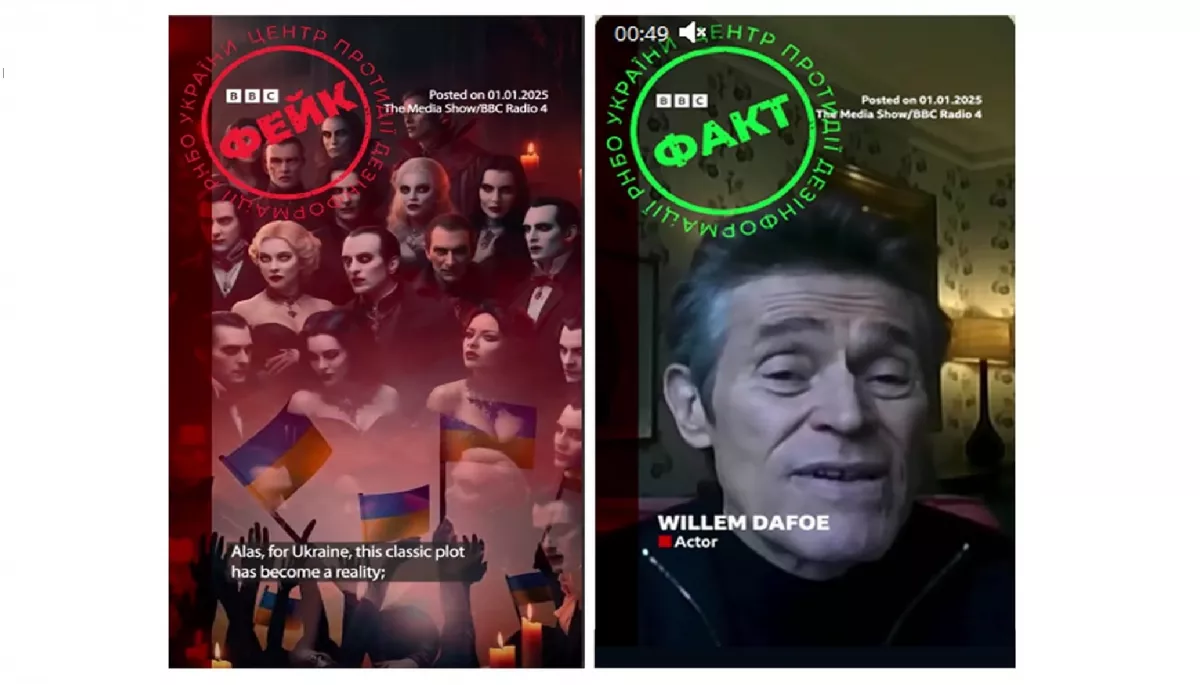 ЦПД: Пропагандисти поширили дипфейкове відео з актором Віллемом Дефо, який нібито ображає Україну та Зеленського