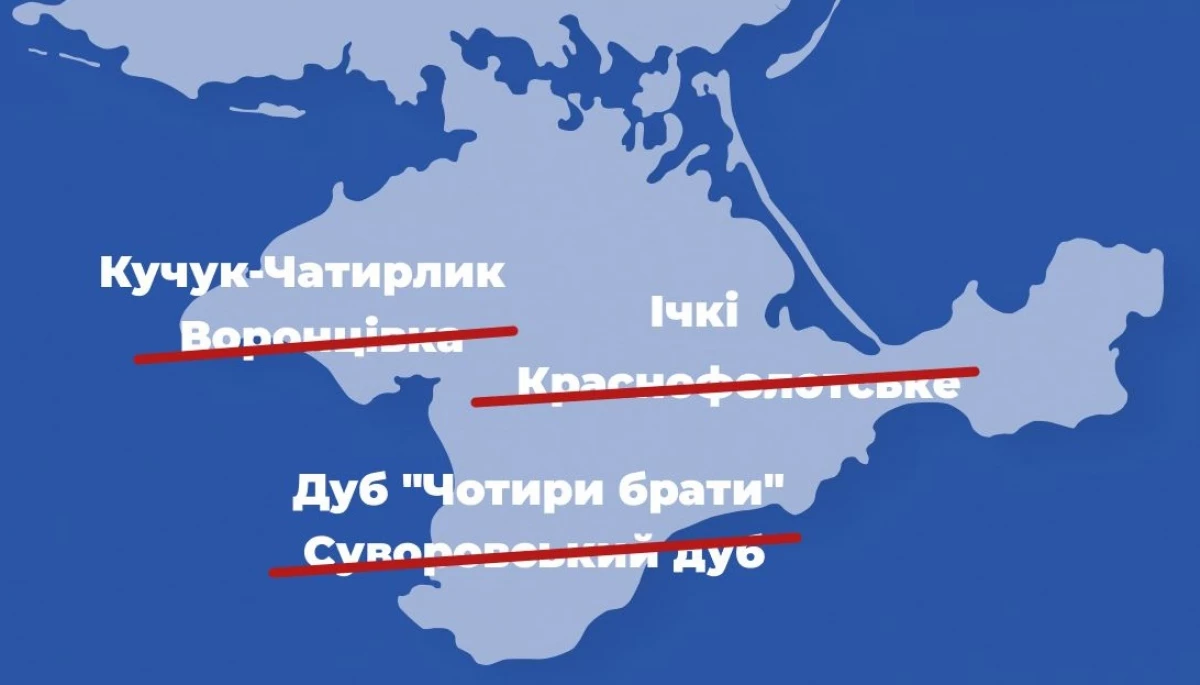 Кабмін перейменував 22 географічні об’єкти в Криму