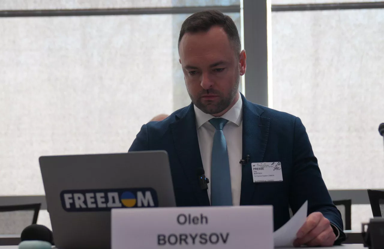 Кореспондент телеканалу FreeДом Олег Борисов розповів членам ПАРЄ про ракетний удар Росії по українському іномовленню