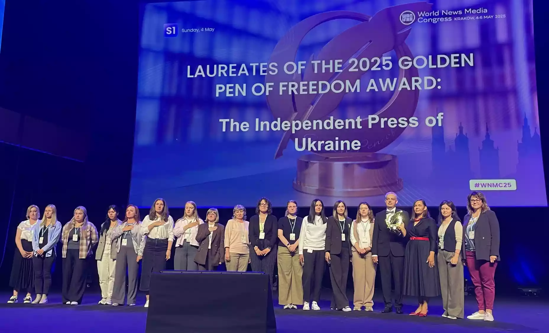 Незалежна українська преса здобула &laquo;Золоте перо свободи 2025&raquo; від Всесвітньої асоціації видавців новин