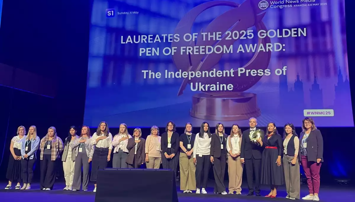 Незалежна українська преса здобула &laquo;Золоте перо свободи 2025&raquo; від Всесвітньої асоціації видавців новин