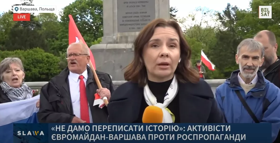 У Варшаві проросійські активісти агресивно заважали знімальній групі  Slawa TV. Редакція вважає це нападом та консультується з юристами