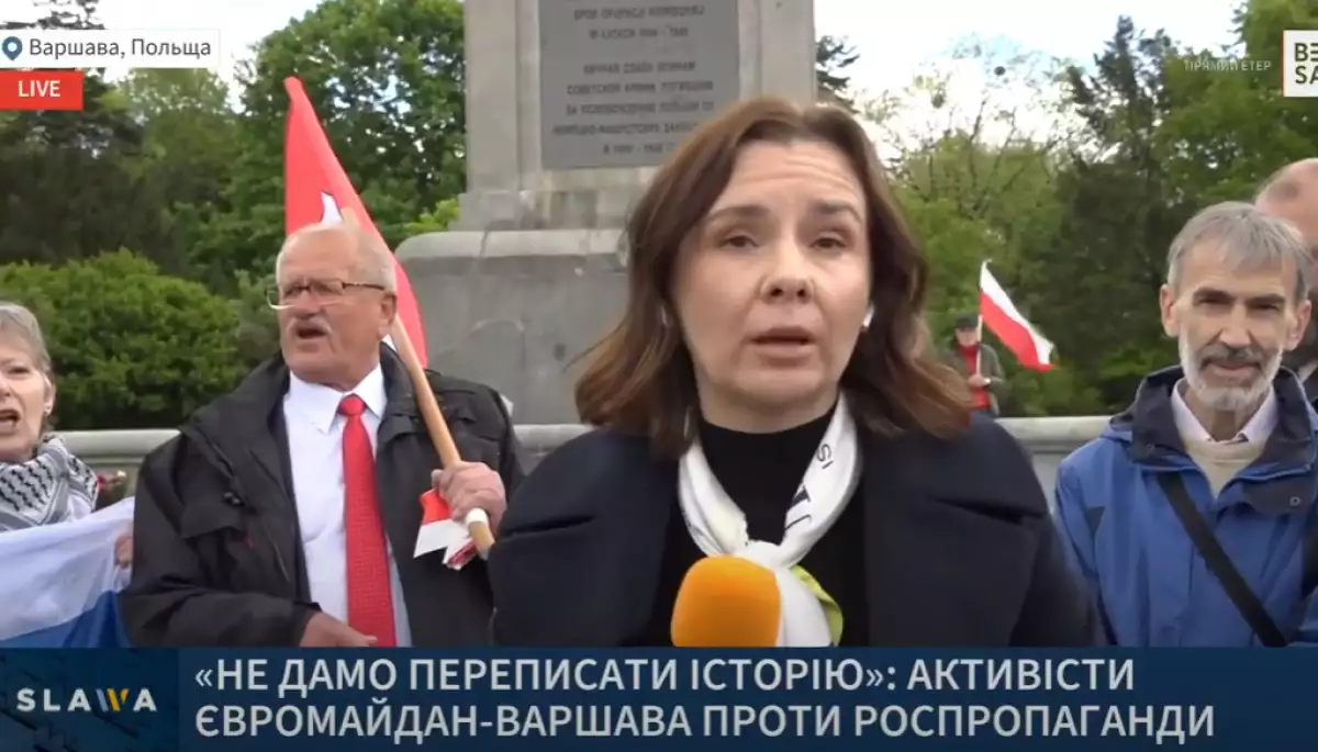 У Варшаві проросійські активісти агресивно заважали знімальній групі Slawa TV. Редакція вважає це нападом та консультується з юристами