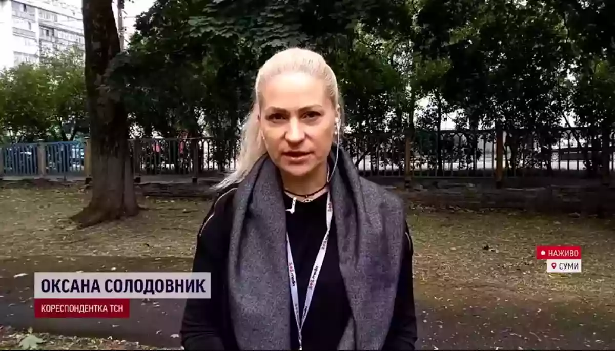 У Сумах знімальна група ТСН через обстріл перервала пряме ввімкнення