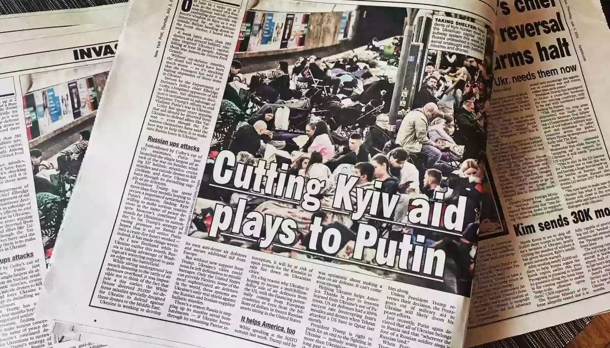 У The New York Post вийшла колонка «Скорочення озброєнь для Києва грає на руку Путіну»